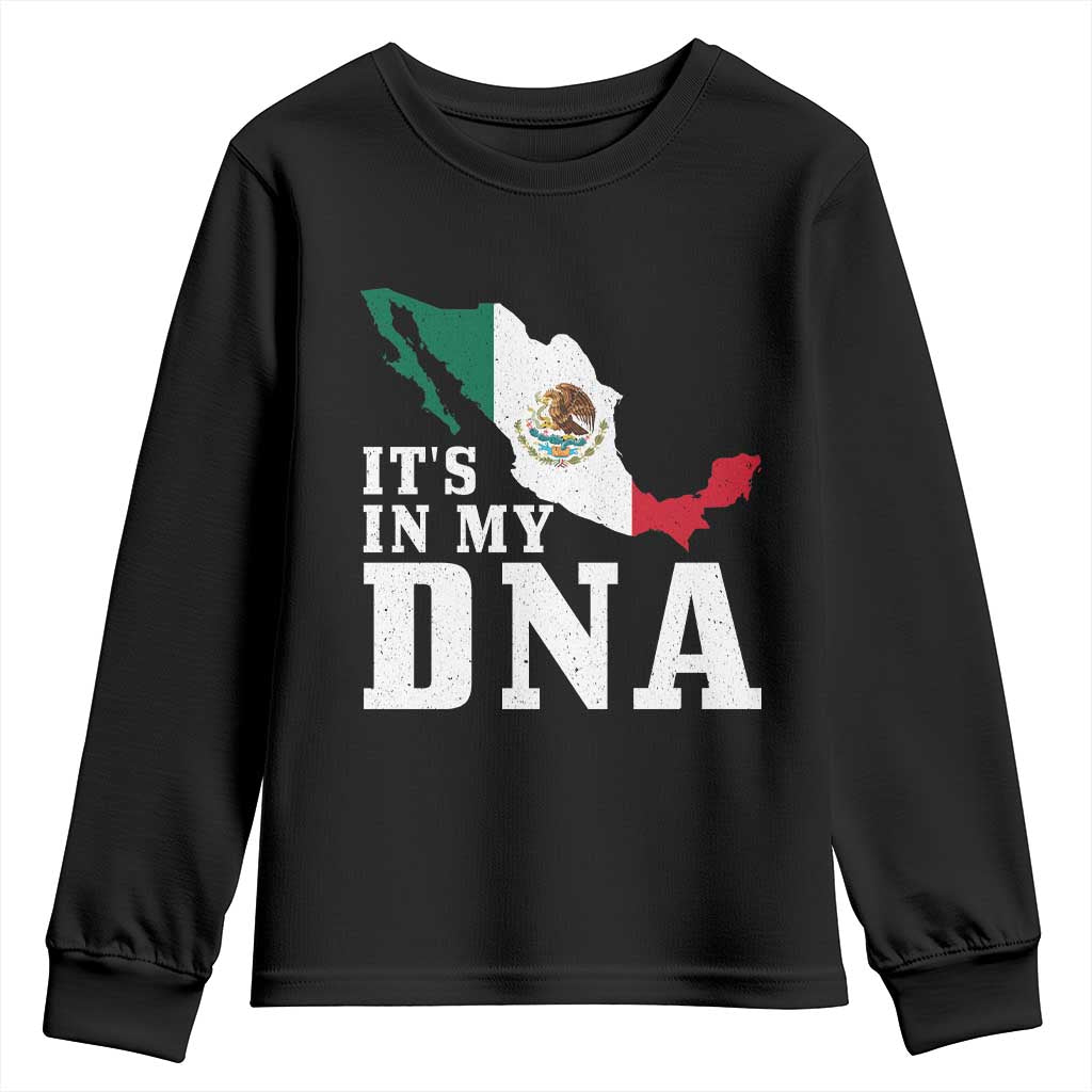 It's in My DNA Mexican Proud Hispanic Gift Mexico Flag Youth Sweatshirt TS14 Black Print Your Wear