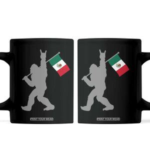 Bigfoot Rock On Hold Mexico Flag Sasquatch Believers Coffee Mug TS14 Black Print Your Wear