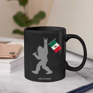 Bigfoot Rock On Hold Mexico Flag Sasquatch Believers Coffee Mug TS14 Print Your Wear