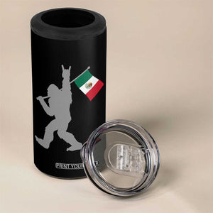 Bigfoot Rock On Hold Mexico Flag Sasquatch Believers 4 in 1 Can Cooler Tumbler TS14 Print Your Wear