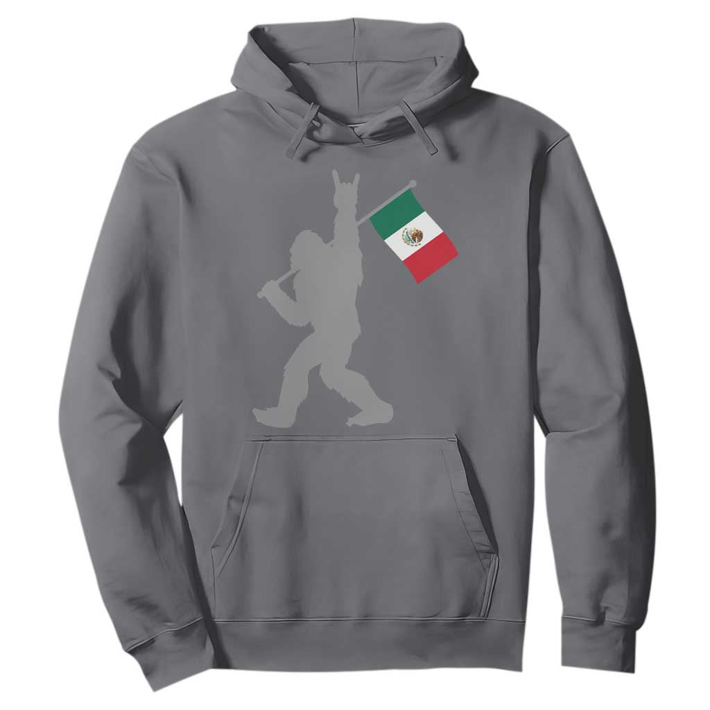 Bigfoot Rock On Hold Mexico Flag Sasquatch Believers Hoodie TS14 Charcoal Print Your Wear