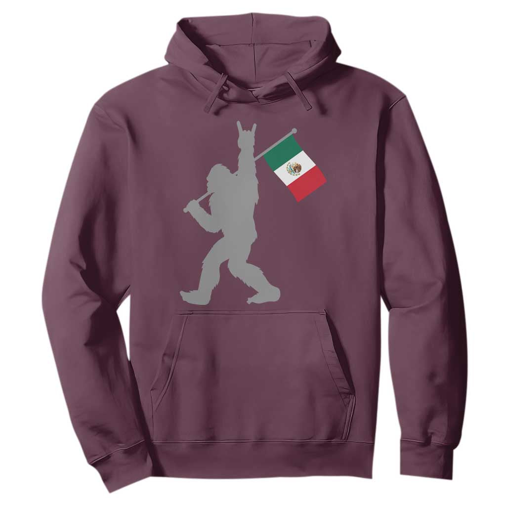 Bigfoot Rock On Hold Mexico Flag Sasquatch Believers Hoodie TS14 Maroon Print Your Wear