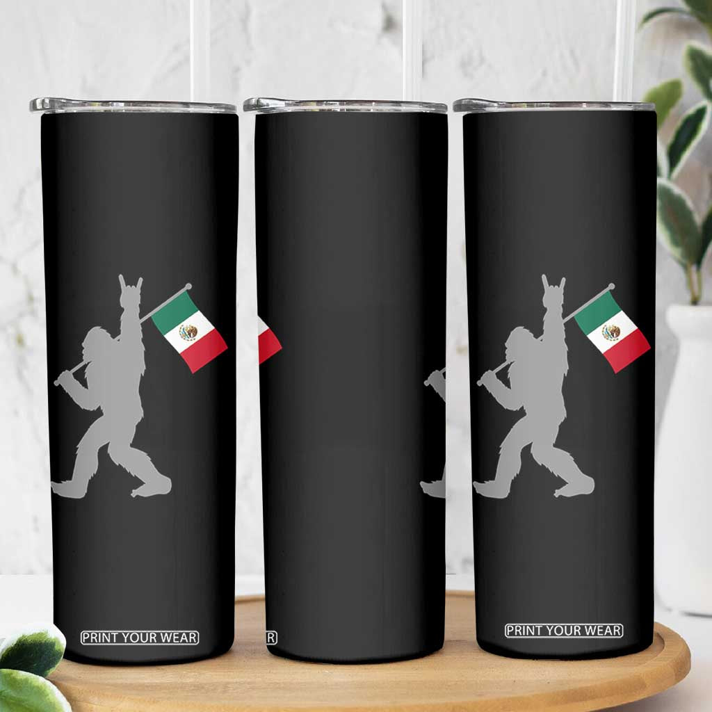 Bigfoot Rock On Hold Mexico Flag Sasquatch Believers Skinny Tumbler TS14 Print Your Wear