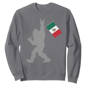 Bigfoot Rock On Hold Mexico Flag Sasquatch Believers Sweatshirt TS14 Charcoal Print Your Wear