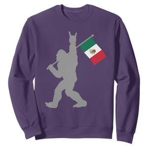 Bigfoot Rock On Hold Mexico Flag Sasquatch Believers Sweatshirt TS14 Purple Print Your Wear
