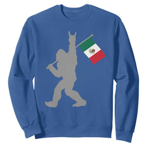 Bigfoot Rock On Hold Mexico Flag Sasquatch Believers Sweatshirt TS14 Royal Blue Print Your Wear