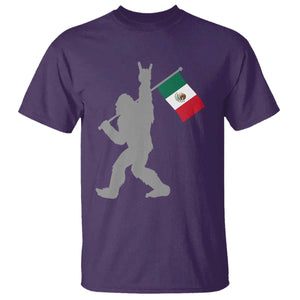 Bigfoot Rock On Hold Mexico Flag Sasquatch Believers T Shirt TS14 Purple Print Your Wear