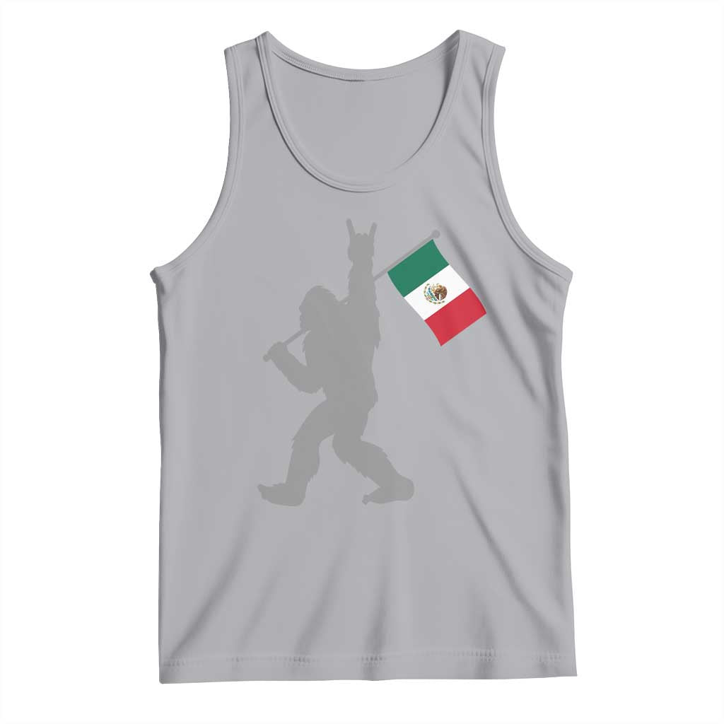 Bigfoot Rock On Hold Mexico Flag Sasquatch Believers Tank Top TS14 Athletic Heather Print Your Wear
