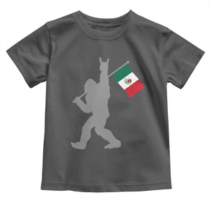 Bigfoot Rock On Hold Mexico Flag Sasquatch Believers Toddler T Shirt TS14 Dark Heather Print Your Wear
