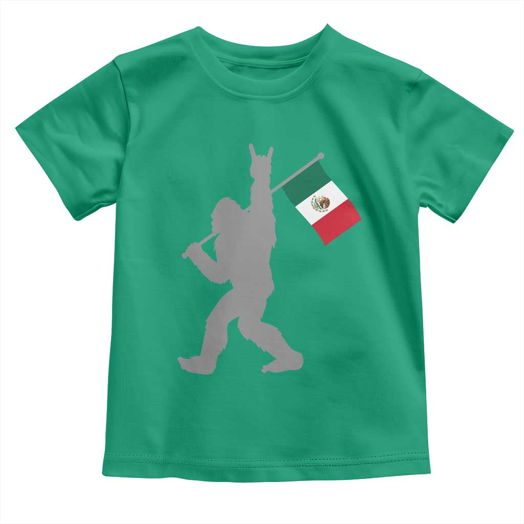 Bigfoot Rock On Hold Mexico Flag Sasquatch Believers Toddler T Shirt TS14 Irish Green Print Your Wear