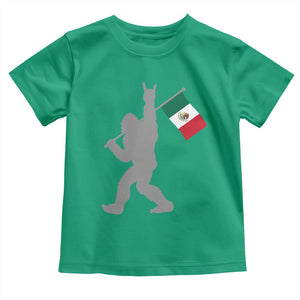 Bigfoot Rock On Hold Mexico Flag Sasquatch Believers Toddler T Shirt TS14 Irish Green Print Your Wear