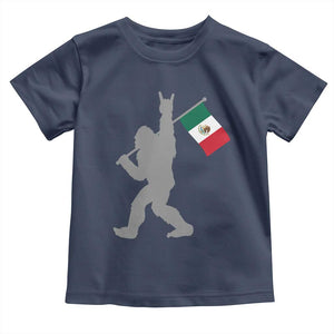 Bigfoot Rock On Hold Mexico Flag Sasquatch Believers Toddler T Shirt TS14 Navy Print Your Wear