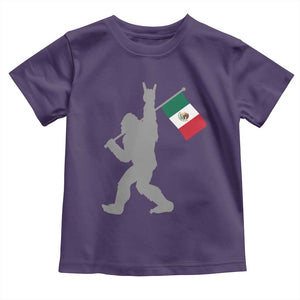 Bigfoot Rock On Hold Mexico Flag Sasquatch Believers Toddler T Shirt TS14 Purple Print Your Wear