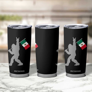 Bigfoot Rock On Hold Mexico Flag Sasquatch Believers Tumbler Cup TS14 Print Your Wear