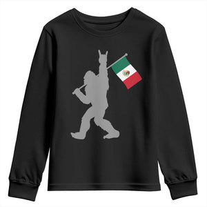 Bigfoot Rock On Hold Mexico Flag Sasquatch Believers Youth Sweatshirt TS14 Black Print Your Wear