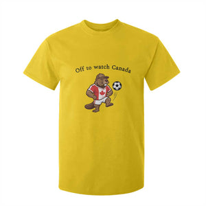 Off to Watch Canada T Shirt For Kid Patriotic Canadian Beaver Football Fan Gift