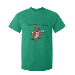 Off to Watch Canada T Shirt For Kid Patriotic Canadian Beaver Football Fan Gift