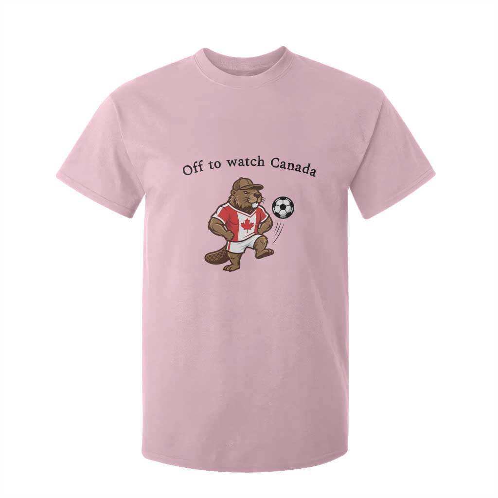 Off to Watch Canada T Shirt For Kid Patriotic Canadian Beaver Football Fan Gift