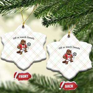 Off to Watch Canada Ceramic Ornament Patriotic Canadian Beaver Football Fan Gift
