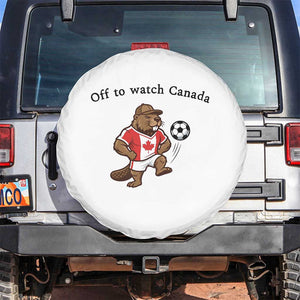 Off to Watch Canada Spare Tire Cover Patriotic Canadian Beaver Football Fan Gift