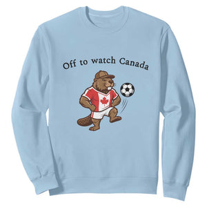Off to Watch Canada Sweatshirt Patriotic Canadian Beaver Football Fan Gift