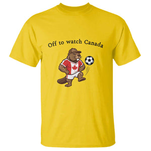 Off to Watch Canada T Shirt Patriotic Canadian Beaver Football Fan Gift