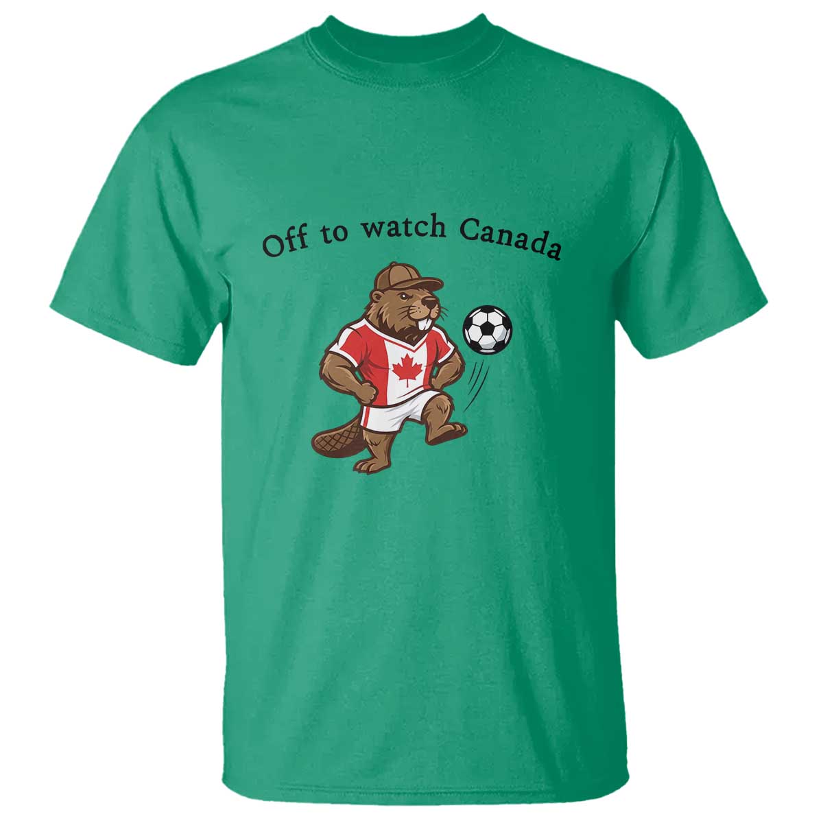 Off to Watch Canada T Shirt Patriotic Canadian Beaver Football Fan Gift