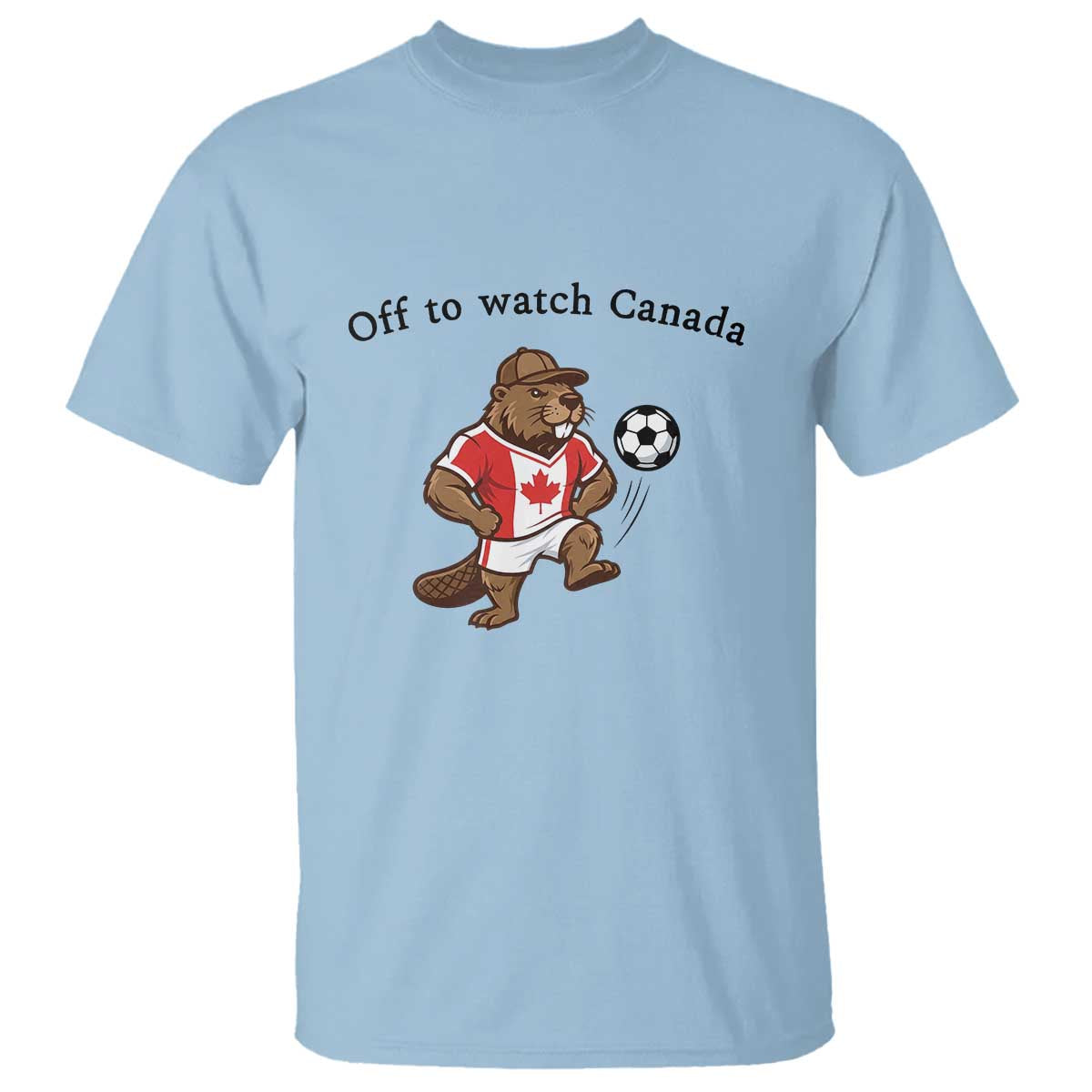 Off to Watch Canada T Shirt Patriotic Canadian Beaver Football Fan Gift