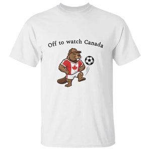 Off to Watch Canada T Shirt Patriotic Canadian Beaver Football Fan Gift