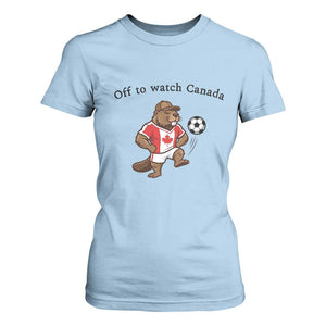 Off to Watch Canada T Shirt For Women Patriotic Canadian Beaver Football Fan Gift