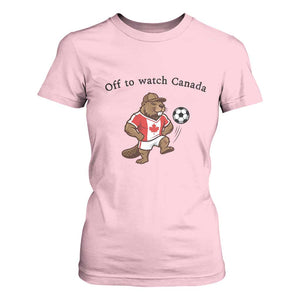 Off to Watch Canada T Shirt For Women Patriotic Canadian Beaver Football Fan Gift