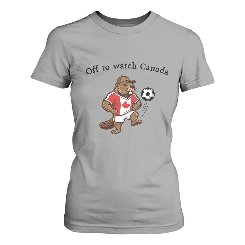 Off to Watch Canada T Shirt For Women Patriotic Canadian Beaver Football Fan Gift