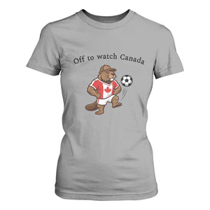 Off to Watch Canada T Shirt For Women Patriotic Canadian Beaver Football Fan Gift