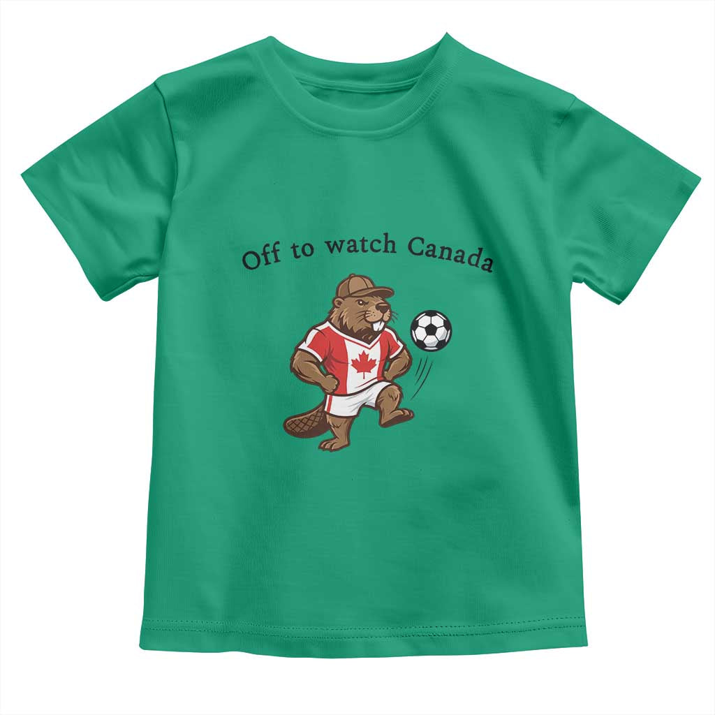 Off to Watch Canada Toddler T Shirt Patriotic Canadian Beaver Football Fan Gift