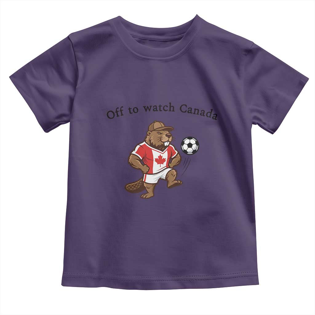 Off to Watch Canada Toddler T Shirt Patriotic Canadian Beaver Football Fan Gift