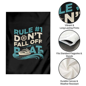Funny Cruise Ship Garden Flag Rule Number One Do Not Fall Off The Boat TS14 Print Your Wear