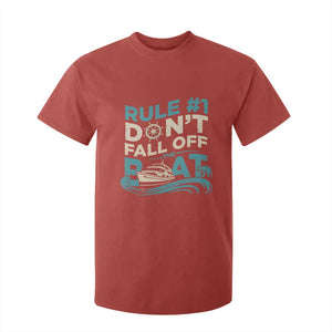Funny Cruise Ship T Shirt For Kid Rule Number One Do Not Fall Off The Boat TS14 Red Print Your Wear