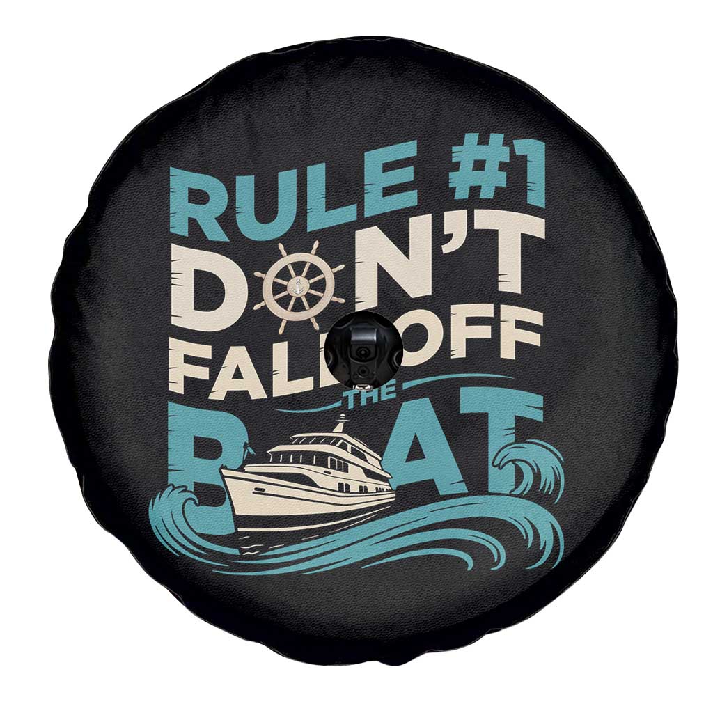 Funny Cruise Ship Spare Tire Cover Rule Number One Do Not Fall Off The Boat TS14 Print Your Wear
