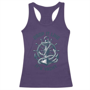 Funny Sailing Cruising Racerback Tank Top Drop It Like Its Yacht TS14 Purple Print Your Wear