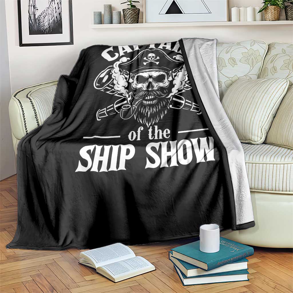 Funny Boat Captain Pun Throw Blanket Captain Of The Ship Show TS14 Print Your Wear