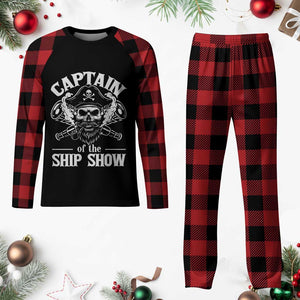 Funny Boat Captain Pun Plaid Pajama Set Captain Of The Ship Show TS14 Buffalo Plaid Print Your Wear