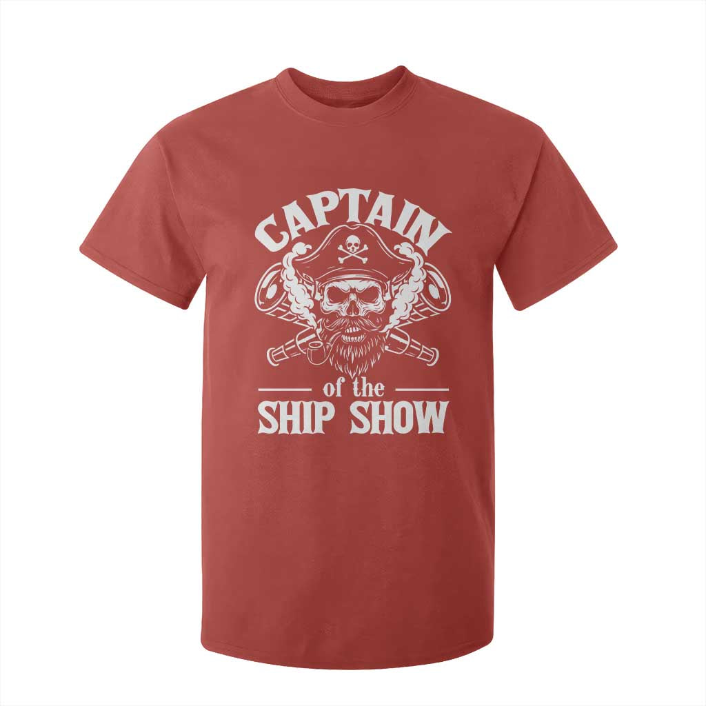 Funny Boat Captain Pun T Shirt For Kid Captain Of The Ship Show TS14 Red Print Your Wear