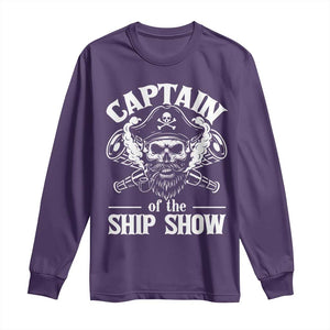 Funny Boat Captain Pun Long Sleeve Shirt Captain Of The Ship Show TS14 Purple Print Your Wear