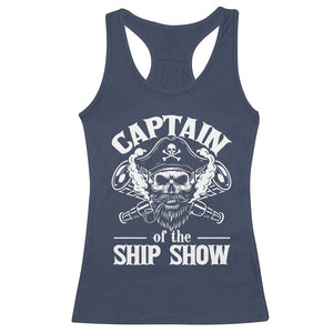 Funny Boat Captain Pun Racerback Tank Top Captain Of The Ship Show TS14 Navy Print Your Wear