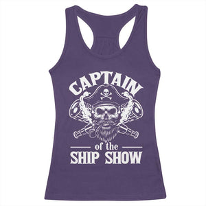 Funny Boat Captain Pun Racerback Tank Top Captain Of The Ship Show TS14 Purple Print Your Wear