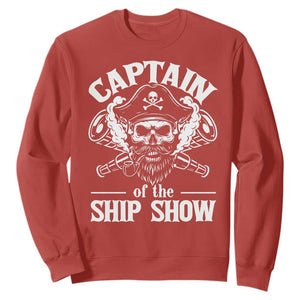 Funny Boat Captain Pun Sweatshirt Captain Of The Ship Show TS14 Red Print Your Wear