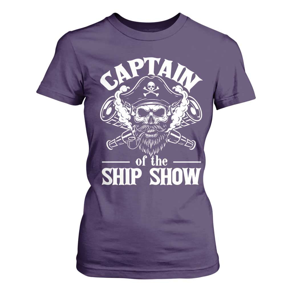 Funny Boat Captain Pun T Shirt For Women Captain Of The Ship Show TS14 Purple Print Your Wear