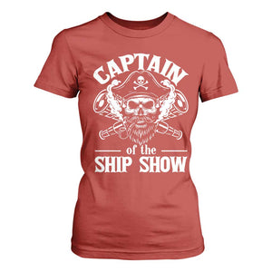Funny Boat Captain Pun T Shirt For Women Captain Of The Ship Show TS14 Red Print Your Wear
