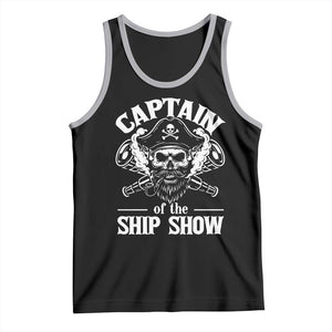 Funny Boat Captain Pun Tank Top Captain Of The Ship Show TS14 Black Athletic Heather Print Your Wear