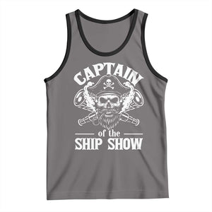 Funny Boat Captain Pun Tank Top Captain Of The Ship Show TS14 Deep Heather Black Print Your Wear